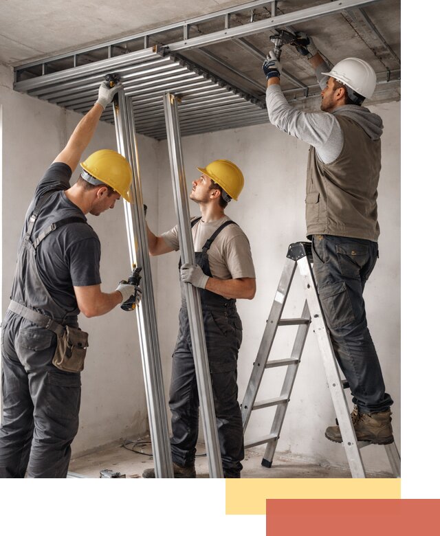 Монтаж реечного потолка под ключ в Лысьве