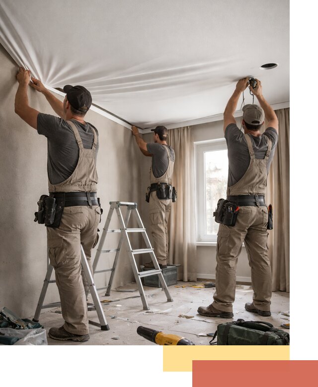 Монтаж матового натяжного потолка в Лысьве качественно и быстро