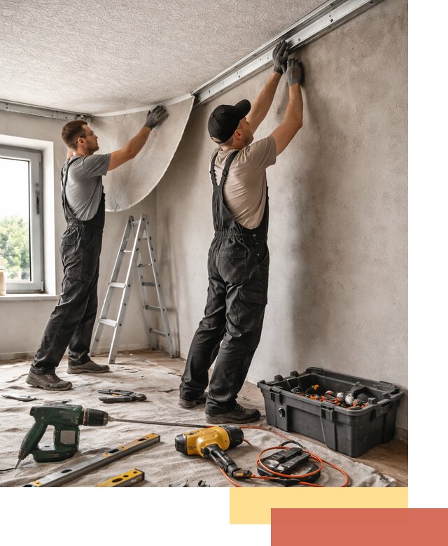 Монтаж фактурного натяжного потолка в Лысьве качественно и быстро