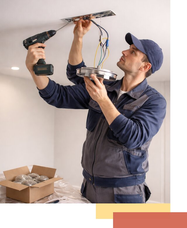 Установка люстры в натяжной потолок в Лысьве