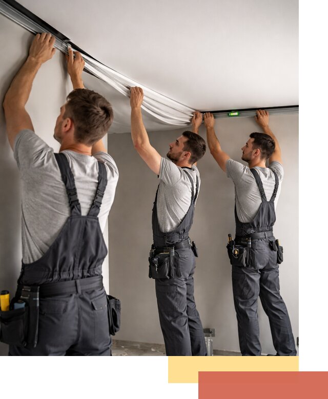 Теневые натяжные потолки в Лысьве: монтаж и отделка быстро и качественно