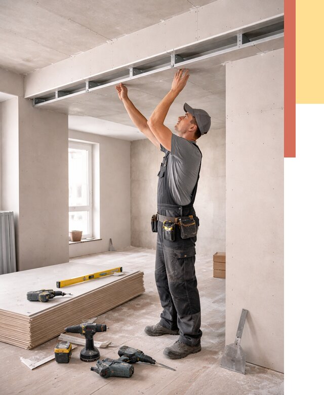 Потолок из гипсокартона с нишей в Лысьве от 1282 руб. под ключ | ОТДЕЛОЧНИК-Лсь