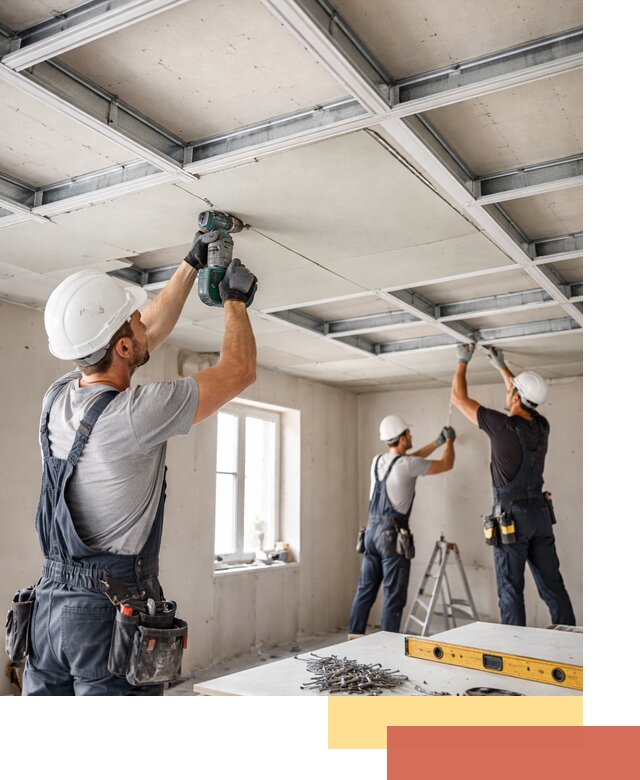 Кессонный потолок из гипсокартона под ключ в Лысьве