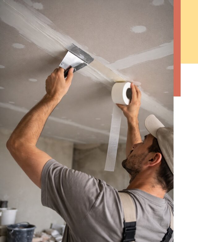 Обработка швов потолка ГКЛ в Лысьве от 7693 руб. под ключ | ОТДЕЛОЧНИК-Лсь