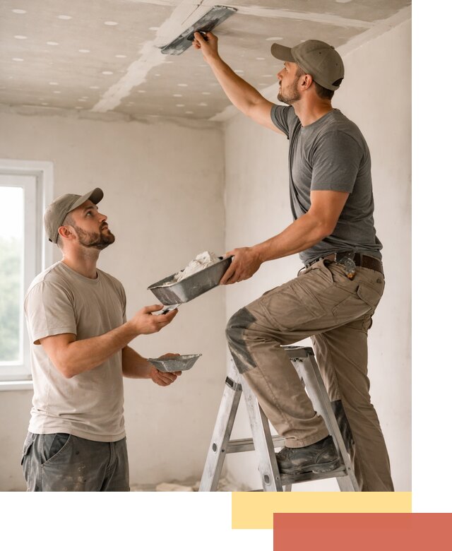 Шпаклевка потолка из гипсокартона в Лысьве качественно и быстро