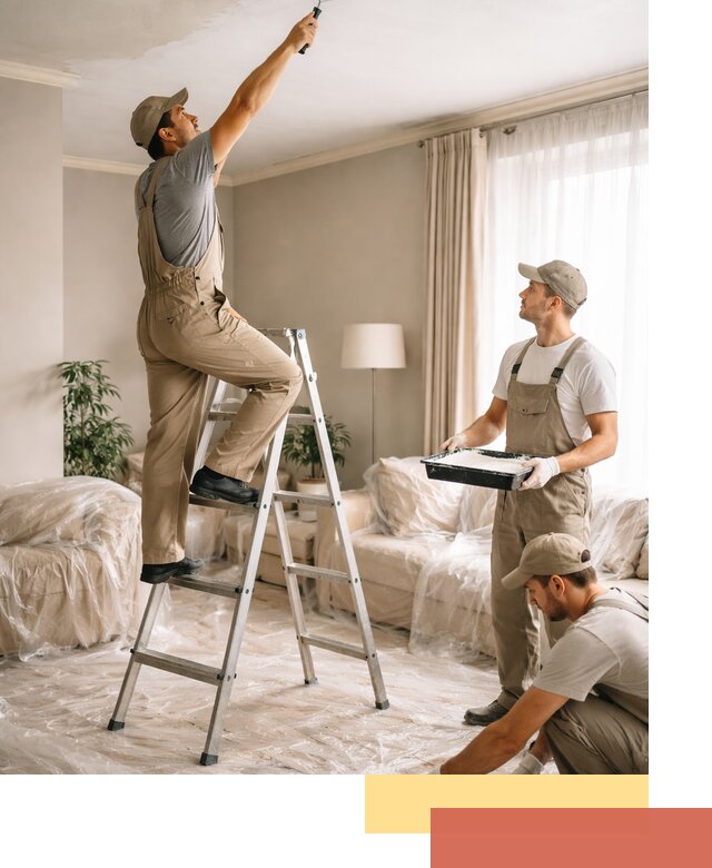 Покраска потолков акриловой краской в Лысьве качественно и быстро