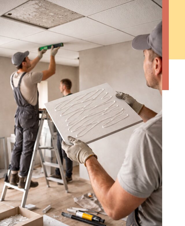 Монтаж потолочной плитки в Лысьве от 4616 руб. — быстро и недорого | ОТДЕЛОЧНИК-Лсь