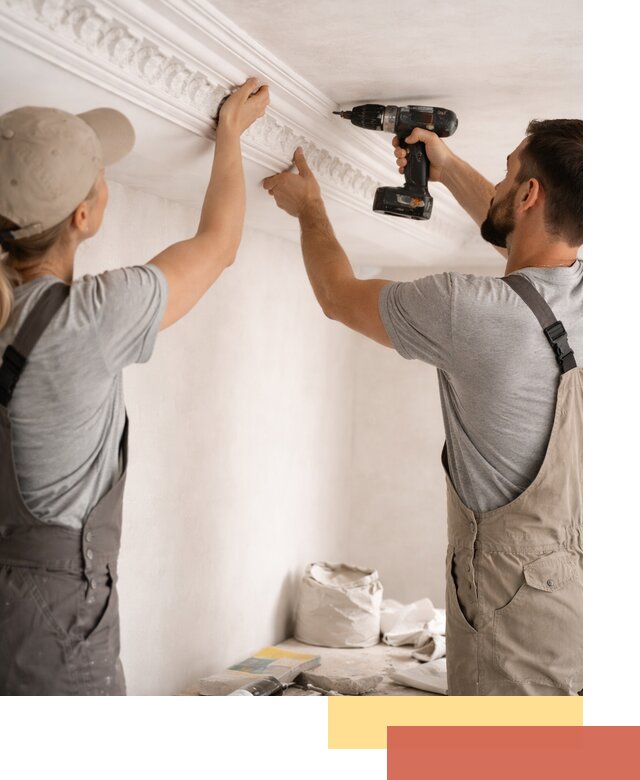 Профессиональный монтаж лепнины на потолок в Лысьве